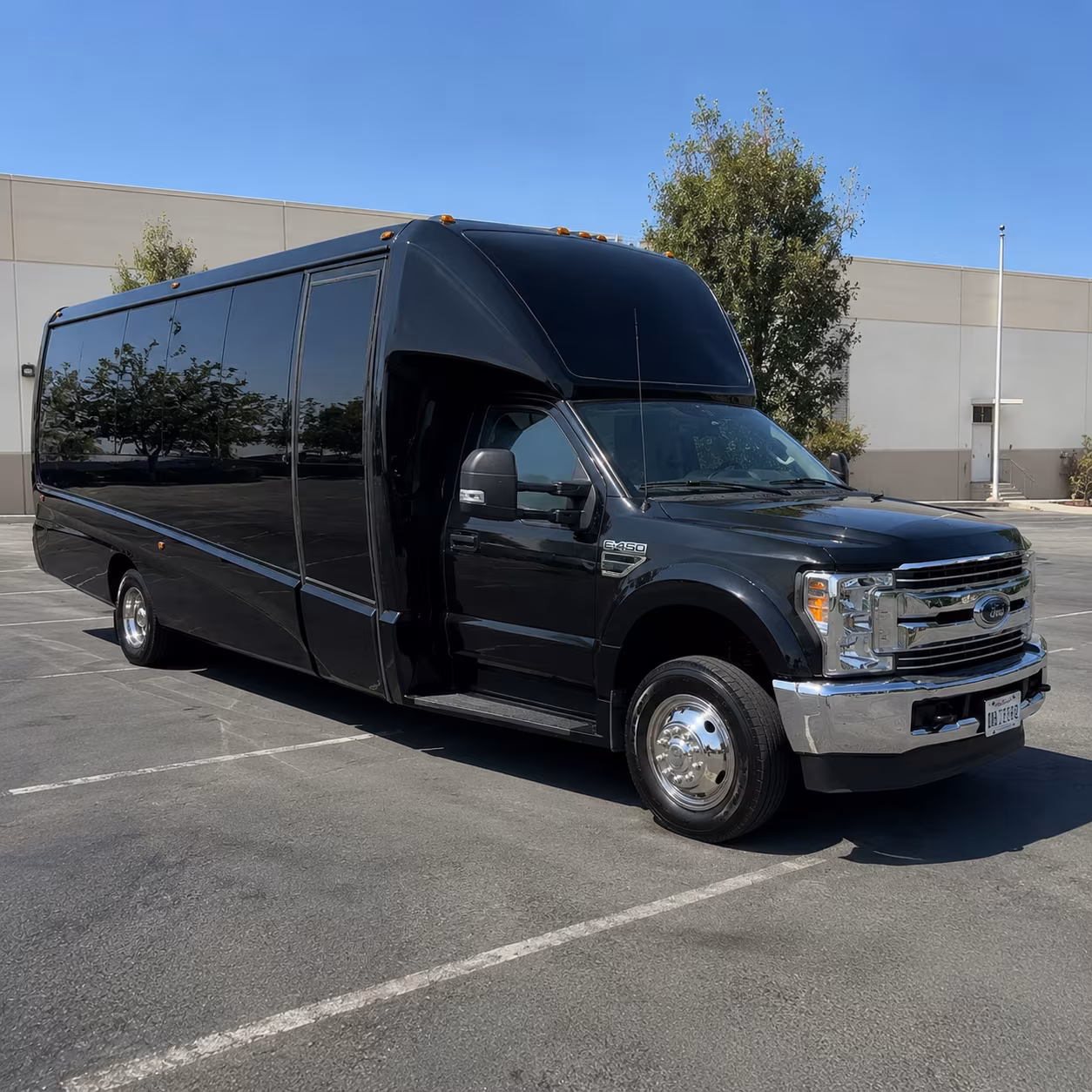 bridal party buses for getting ready and to the ceremony in canton