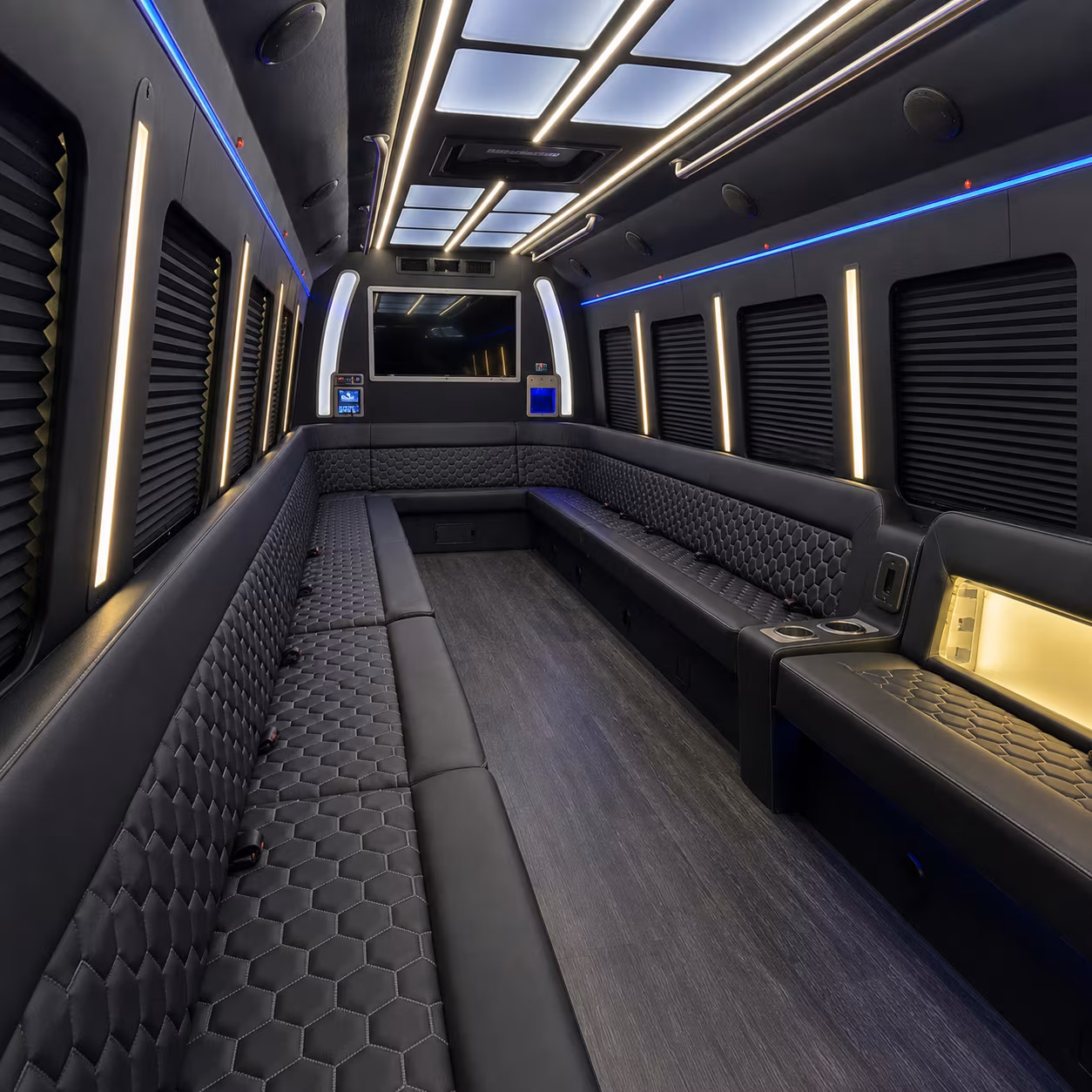 canton party bus rental interior